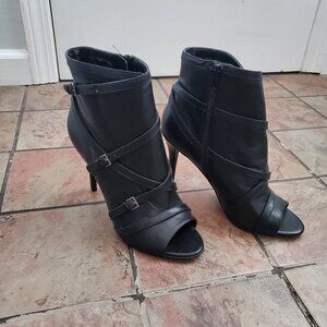 Open toe booties